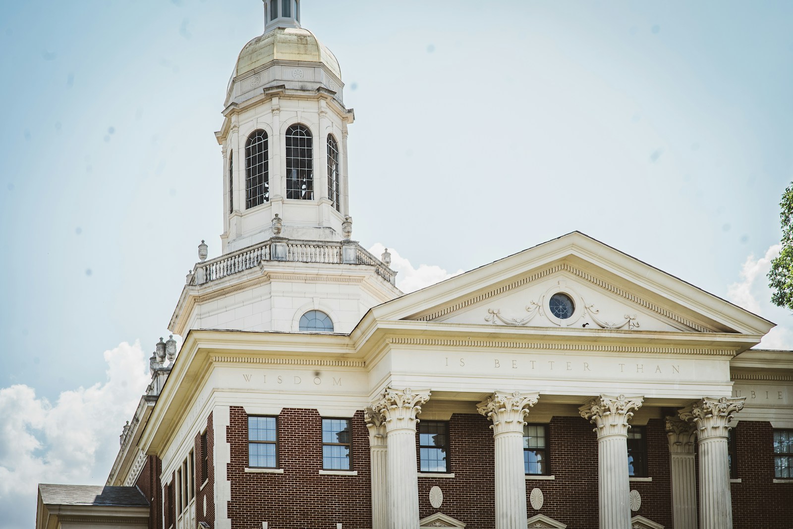 a large building with a clock tower on top of it