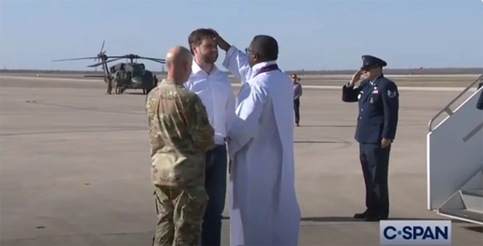 J.D. Vance receives ashes at southern border as Trumps reflect on beginning of Lent